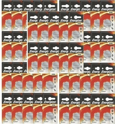 50 PC ENERGIZER 2450 Lithium Watch Battery CR2450 EXPIRE 03-2025