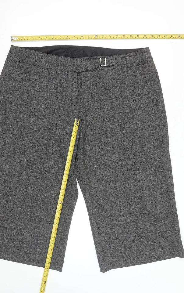 Marks and Spencer Women Grey UK 22 Bermuda Shorts with Buckle Detail - Image 2 of 4