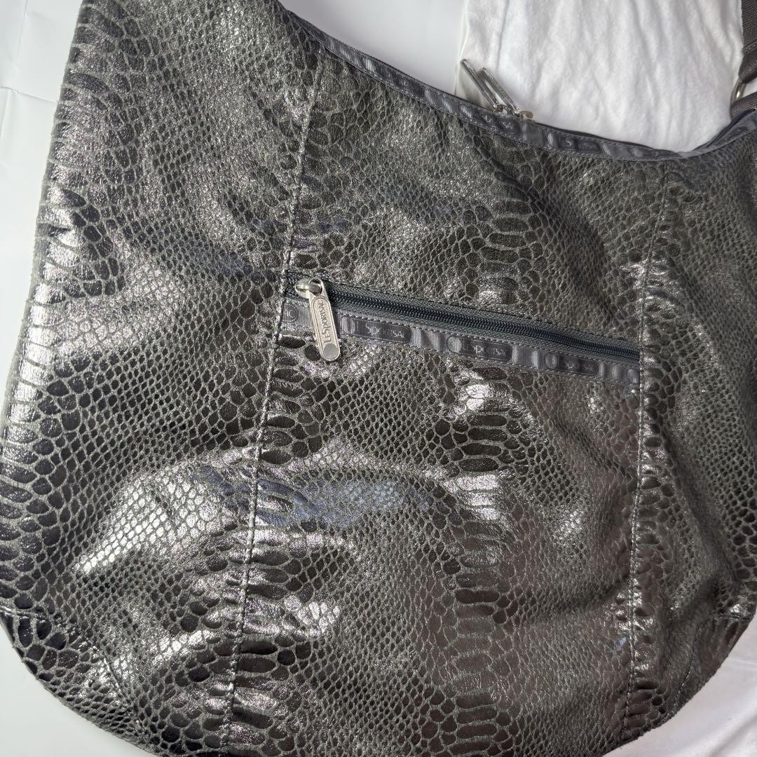 LeSportsac Ressportsack Silver Python Back - image 2