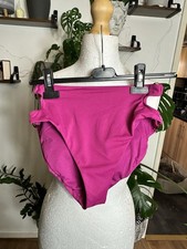Trendyol Fuchsia High-Waisted Bikini Bottoms UK 8 New with Tags