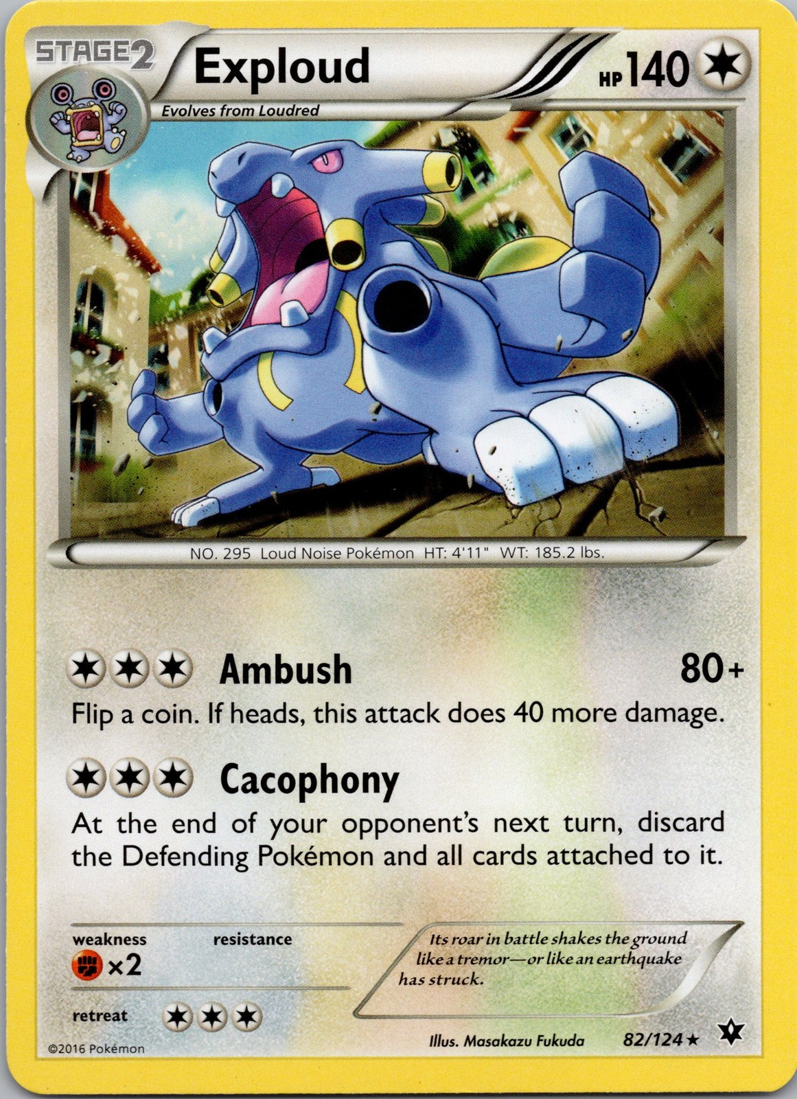 Exploud Rare XY - Fates Collide 82/124 NM