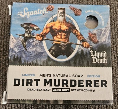Dr. Squatch DIRT Murderer Limited Ed Zero Grit Soap Liquid Death Dead Sea Salt 