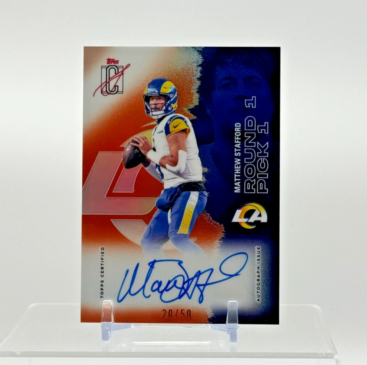 Matthew Stafford Autographed Football Sports Trading Cards