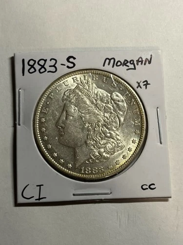 1883 S MORGAN SILVER DOLLAR NICE AU+ TOUGH DATE SAN FRANCISCO MINT