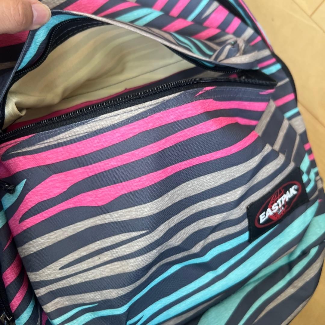 Eastpak striped backpack durable stylish backpack - image 4