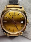 Vintage Men's Timex Electric Dynabeat Gold Tone Date Watch New Battery