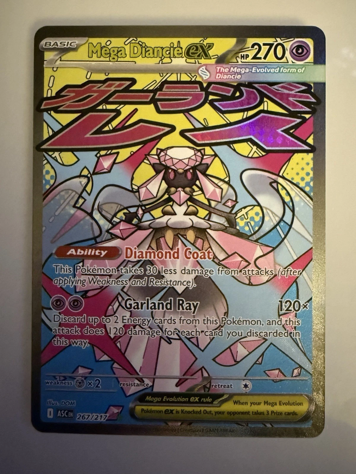 Pokémon Mega Diancie EX MAR 267/217 Ascended Heroes