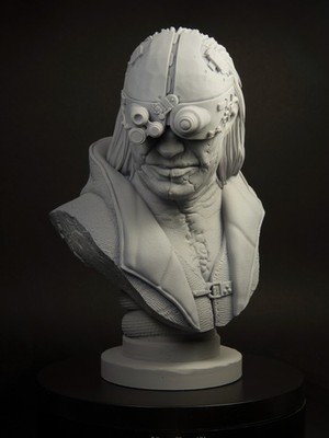 Busto. Victor Gideon. 1/4. 3D. FanArt. Listo para pintar.