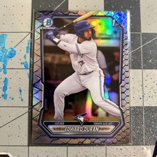2026 Bowman - Edward Duran #BCP-24 - 1st Bowman Reptilian Refractor - Blue Jays