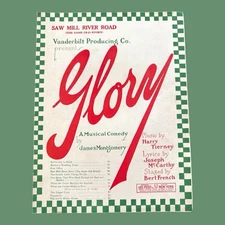 Saw Mill River Road Glory 1921 Sheet Music Harry Tierney Joe McCarthy Leo Feist