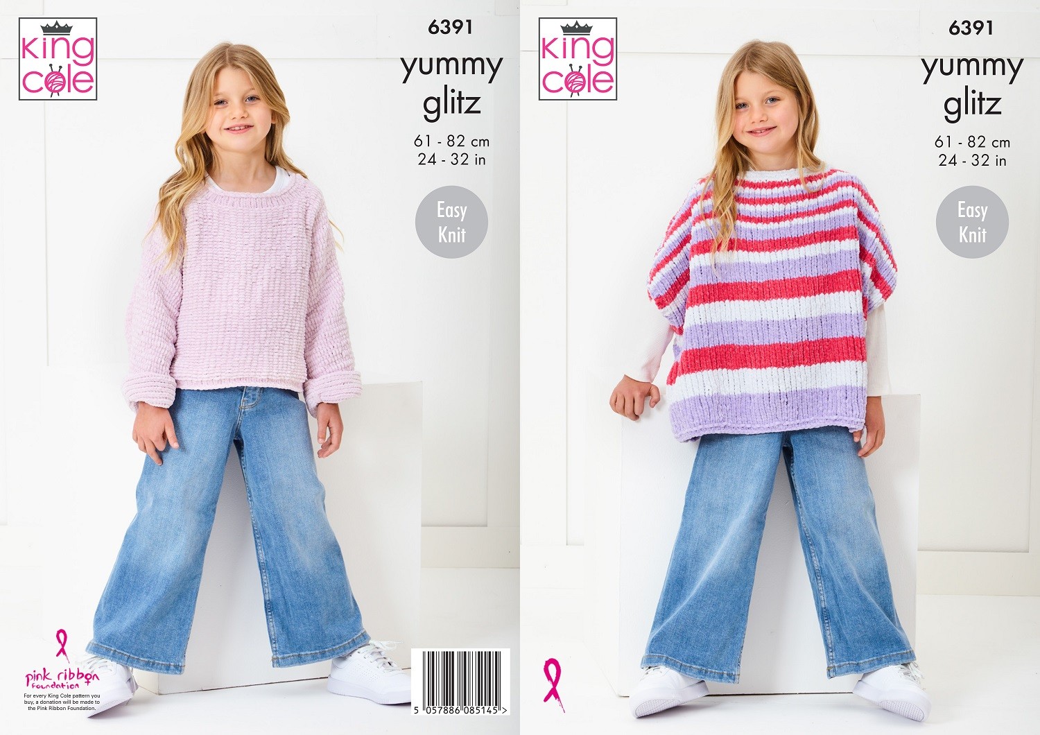 King Cole 6391 Knitting Pattern Childrens Easy Knit Girls Cape Top & Sweater - Image 2