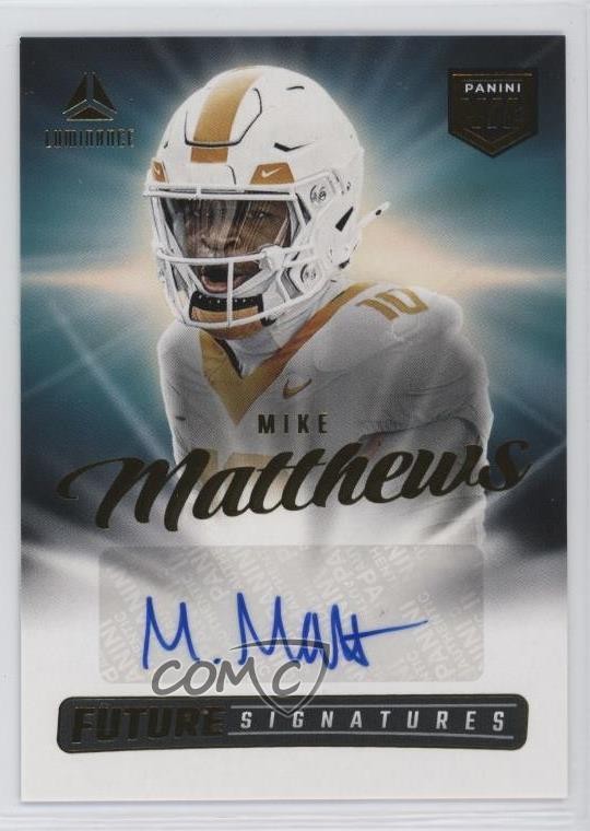 2025 Panini Luminance Future Signatures NIL Mike Matthews #NIL-MMS Auto 00kr
