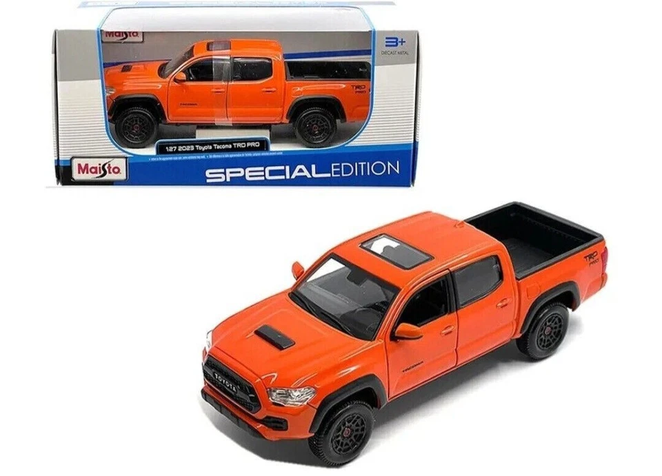 MAISTO SPECIAL EDITION 1:27 AUTO PICK UP TOYOTA TACOMA TRD PRO 2023 ORANGE 32910 - Immagine 2 di 2