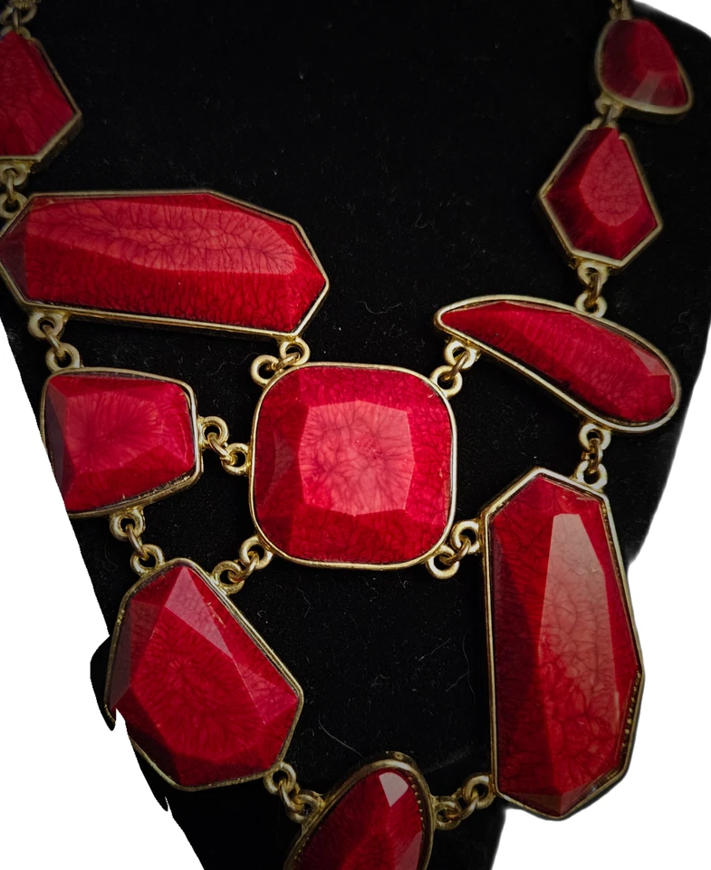 Ожерелье с красным камнем AMRITA SINGH цепочка 16 17 18 дюймов подпись 24 дюйма - Изображение 2 из 4