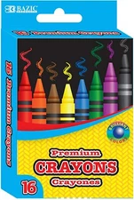 BAZIC 16 Color Premium Quality Crayon