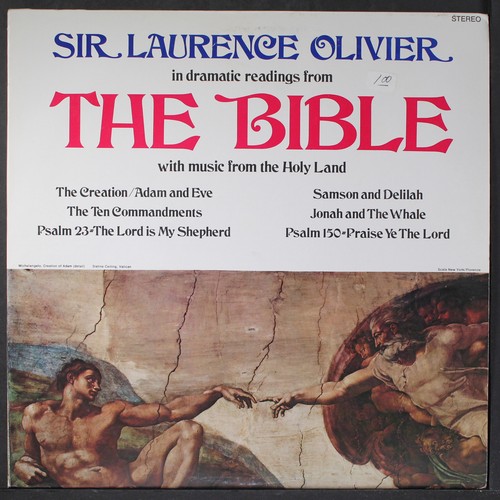SIR LAURENCE OLIVIER: dramatic readings from the bible TESTAMENT 12" LP 33 RPM - Foto 1 di 2