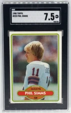 1980 Topps #225 Phil Simms Card - Graded SGC 7.5 NM+