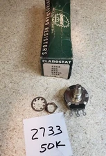 NEW! Clarostat RV4NAYSD503A 50K 10% 2W Lin 1/4"Dx7/8"L Shaft