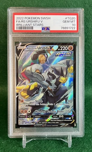 2022 Pokémon SWSH Rapid Strike Urshifu V Brilliant Stars TG20/TG30 PSA GEM MT 10