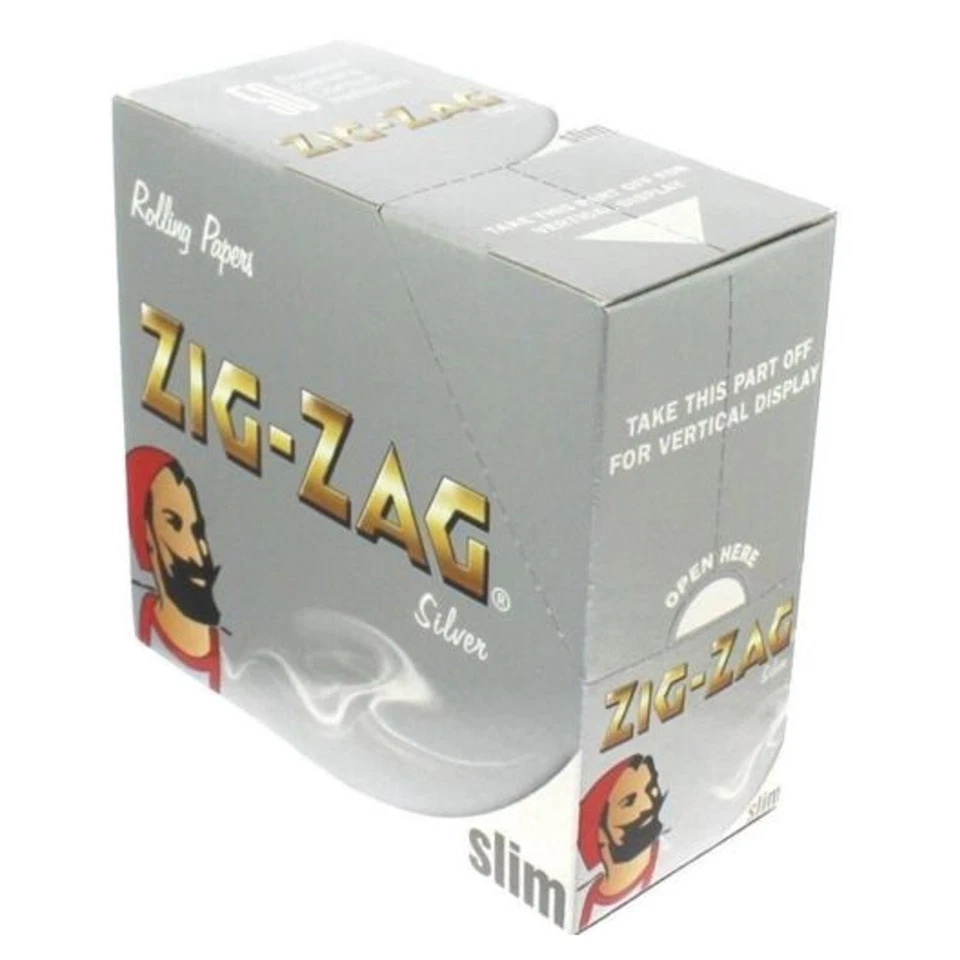 Zig-Zag Silver King Size Slim Rolling Papers 50 Booklets -Sealed Box - Image 2 of 4