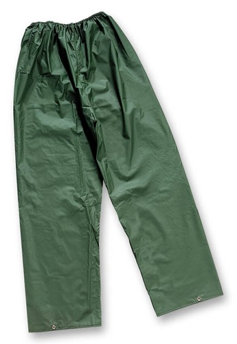Pantaloni Impermeabili Da Lavoro Uomo In PU, Con Strisce Riflettenti 360°, Vita Elastica, Caviglie Regolabili, Per Pesca E Cantiere NR-001 - 2