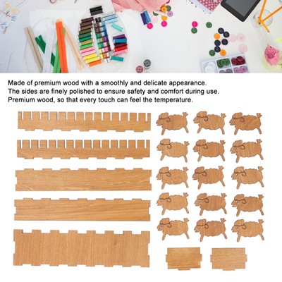 Wooden Animal Spool Set Spool Organizer Set With Box For Knitting Sewing