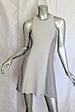 Womans Outdoor Voices  Athena Fit n Flare Gray White Athletic Dress Size M New