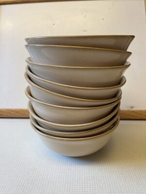 Denby Sandelholz Steinzeug Müsli/Suppenschüsseln x 9 (7 guter Zustand; 2 gerissen)