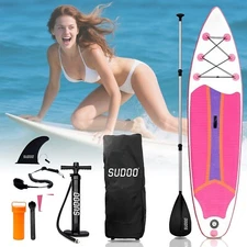 SUDOO 10FT Inflatable Stand Up Paddle Board 6' Thick Blow Up SUP Paddle Board PK