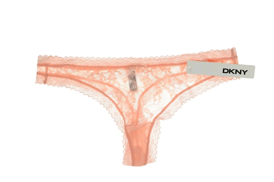 Tanga de encaje DKNY Signature 148045 bragas para mujer (Rosy Bliss) talla pequeña Foto 2 de 2