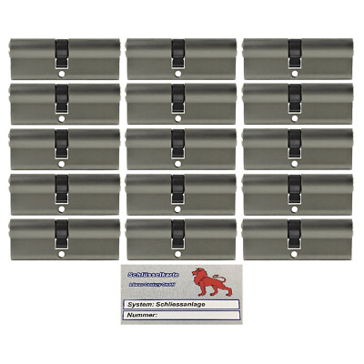 15x Profilzylinder 65mm 30/35 75x Schlüssel Gleichschließend mit Codekarte