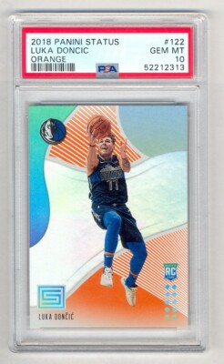 LUKA DONCIC 2018-19 PANINI STATUS ORANGE ROOKIE RC PSA 10 GEM MINT