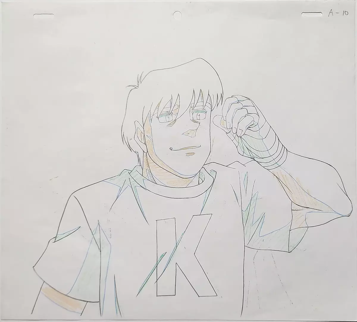 Hajime no Ippo - Ippo surprised - 2-layer Production Cel w/ Douga