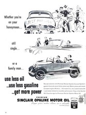 1948 SINCLAIR MOTOR OIL Genuine Vintage Print Advertisement 10" X 14"