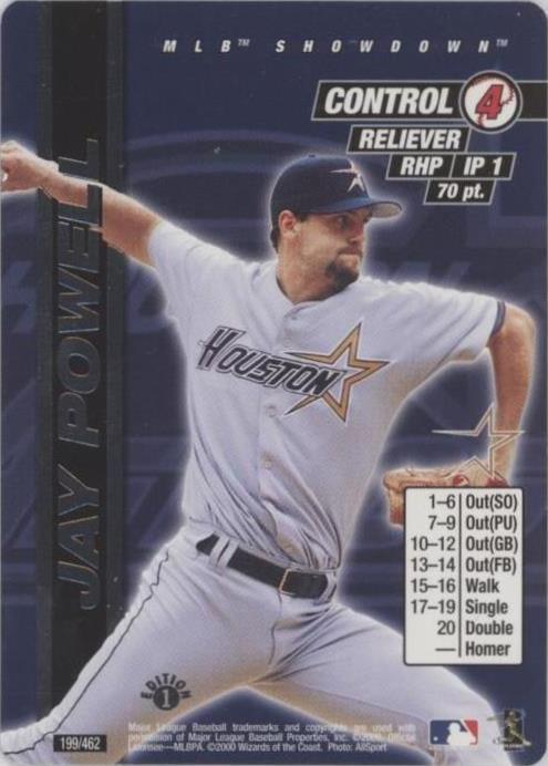 Showdown Card Back 2000 MLB Showdown - Jay Powell #199 1st Edition for sale online | eBay