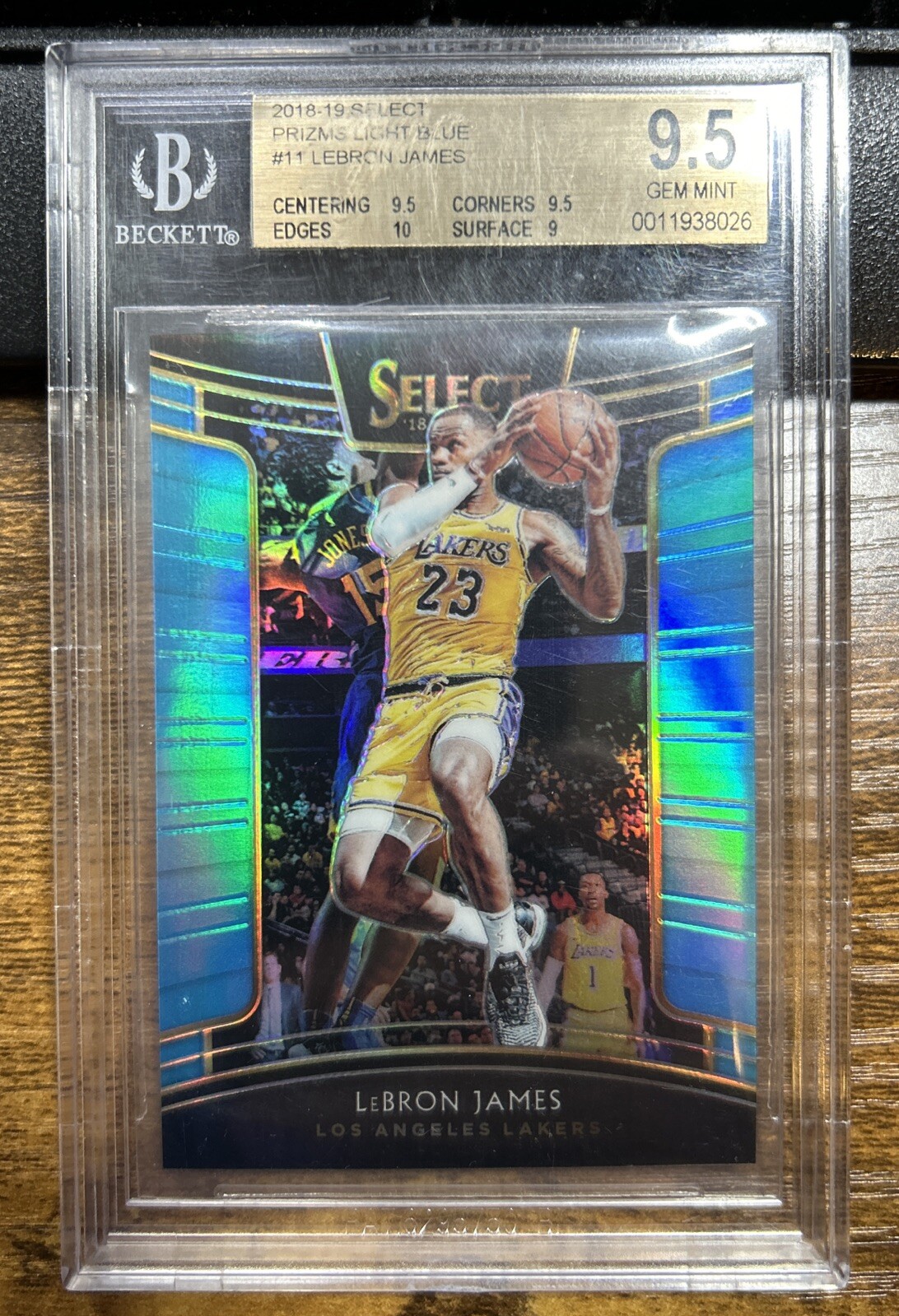 Lebron James 2018-19 Panini Select Concourse Light Blue /299 BGS 9.5 GEM MT #11