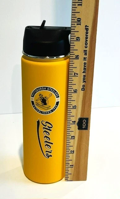 Botella de viaje de agua o bebida 22 oz aislada a prueba de derrames NFL Pittsburgh Steelers Foto 4 de 4