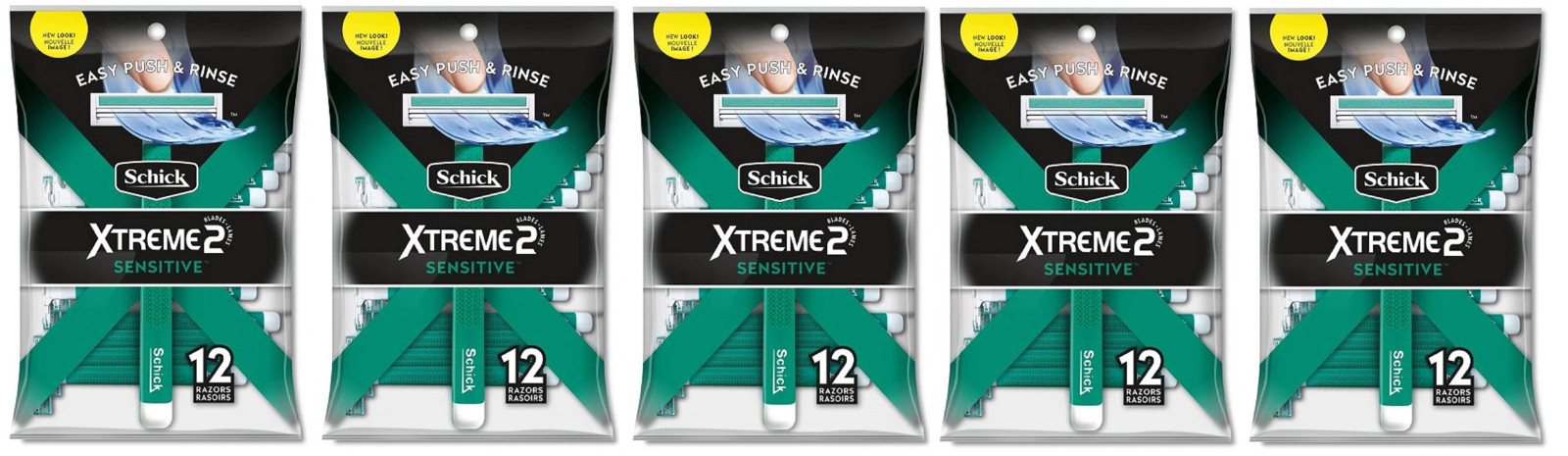 Schick Xtreme2 ST2 Sensitive Disposable Razors, 60 Count