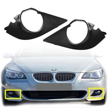 L&R For 2003-2009 BMW E60 E61 M Sport Bumper Fog Light Grill Cover Insert Trim