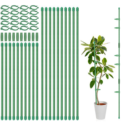 20pcs 11.8/17.7'' Garden Plant Support Stakes Plant Sticks for Tomato Climbing