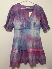 Women's Boho Tye Loveshackfancy Style Dress RUN SMALL