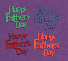 HAPPY FATHERS DAY 6 die cuts scrapbook cards