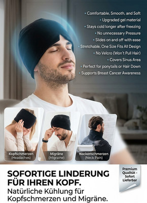 Migraine Mask, Migraine Hat Headache and Migraine Relief Hat, Cooling