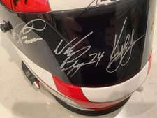WILLIAM BYRON & 35 DRIVERS SIGNED HMS FULL SIZE HELMET & 41 SIGNED DRIVER CARDS