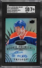 2014 Upper Deck Trilogy Black Leon Draisaitl ROOKIE AUTO 1/1 #197 SGC 7 NRMT RC