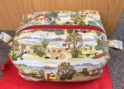 Kulturbeutel/Schminktasche/Aufbewahrungstasche - Reißverschluss - Wohnwagen - Homecrafted - Neu