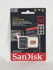 Sandisk Extreme 512GB micro SD Card w/ Adapter 190MB/s GENUINE