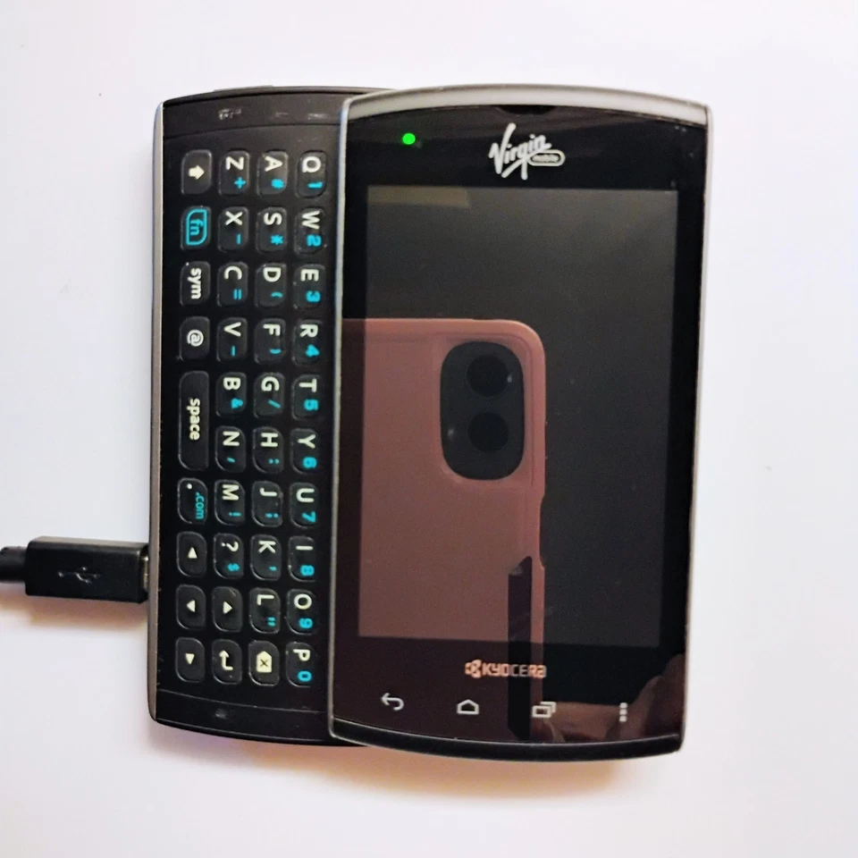 Teléfono deslizante Virgin Mobile Kyocera Rise Android 2012 funciona en muy buena condición Foto 2 de 4