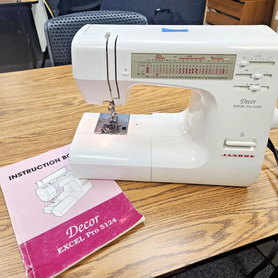 Janome Decor Excel Pro 5124 Sewing Machine, with manual, Fully Serviced