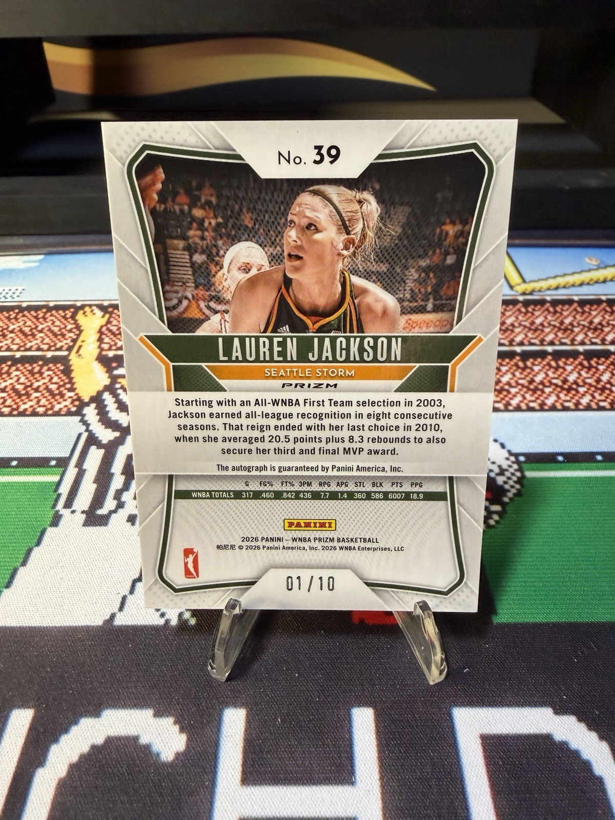 2026 WNBA Prizm Lauren Jackson Gold Auto /10  view 2